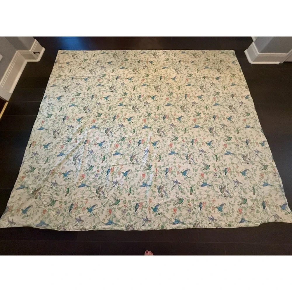 Cuddledown Hummingbird Duvet Cover King Keely Garden‎ EUC Floral RETIRED Birds